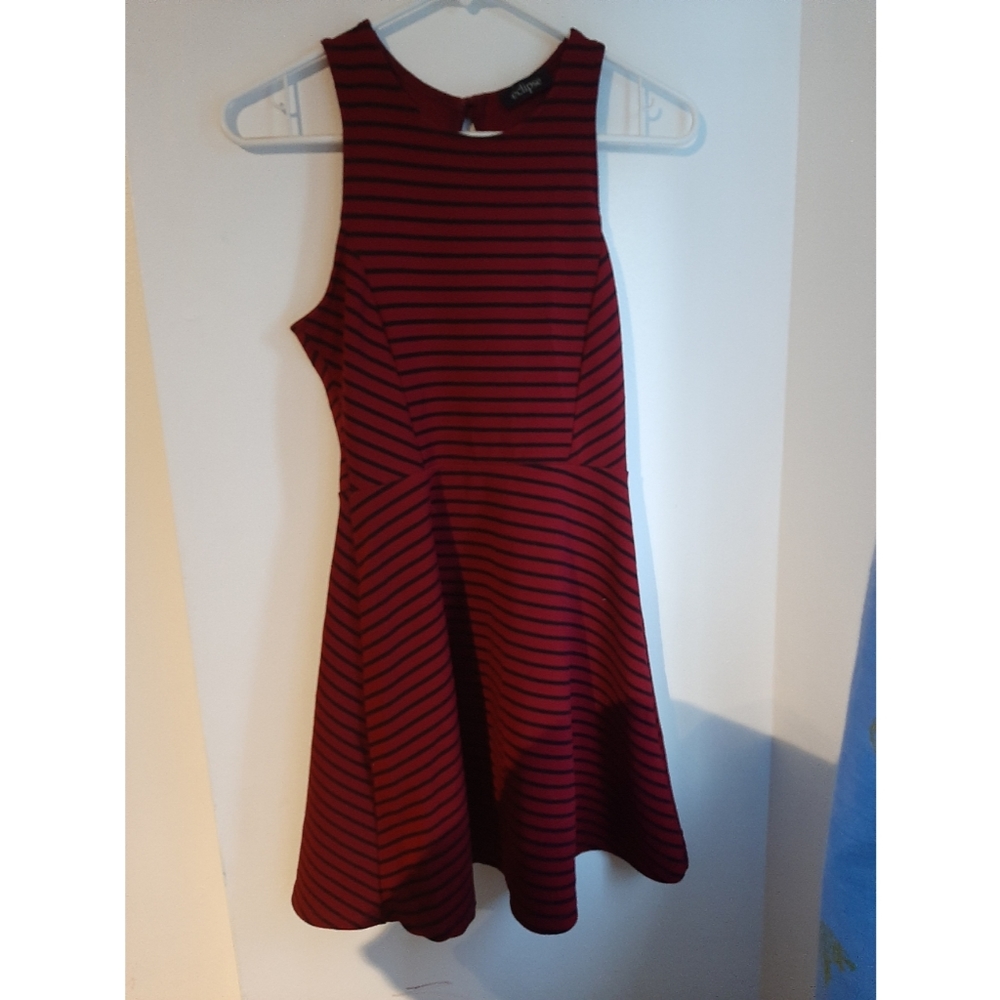 Red and Black Dress